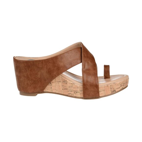 NWT Journee Collection Womens Rayna Heeled Sandal RAYNA-SANDAL Brown 9M - Picture 3 of 12